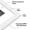 Americanflat Picture Frame in White MDF / Shatter Resistant Glass Horizontal and Vertical Formats for Wall - 9" x 12" - 3 of 4