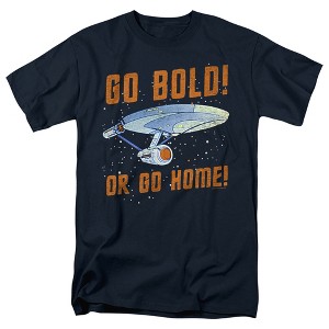 Star Trekgo Bold Adult T-Shirt Navy - 1 of 4