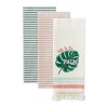 Design Imports Talk To Palm Embellished Dishtowel Set/3 - 3 of 4