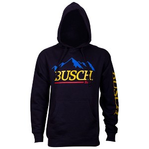 Mens Busch Beer Mountain Logo Blue Hoodie - 1 of 4