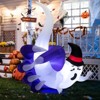 Tangkula 6FT Tall Halloween Inflatable Decoration, White Wizard Hat Ghost Grabbed in Hand Outdoor Decoration with Bright LED Lights - 3 of 4