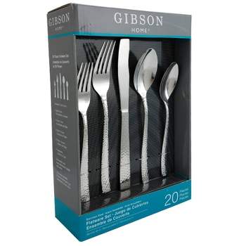 Gibson Home 20pc Stainless Steel Brighton Silverware Set