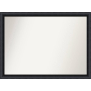 42" x 31" Non-Beveled Nero Wood Bathroom Wall Mirror Black - Amanti Art: Modern Rectangular, Wall Mount - 1 of 4