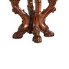 54" Dresden Dining Table Cherry Oak/Clear Glass - Acme Furniture: Elegant Pedestal Base, Seats 4, Non-Extension - 4 of 4