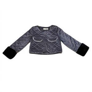 Girl Kids Quilted Pearl Jacket - doe a dear - 1 of 1