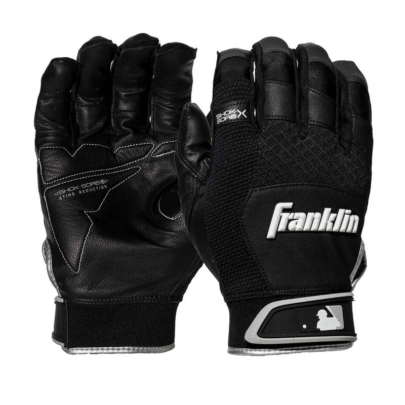 Franklin Sports Adult Shok-Sorb X Batting Gloves Black - L, 3 of 4