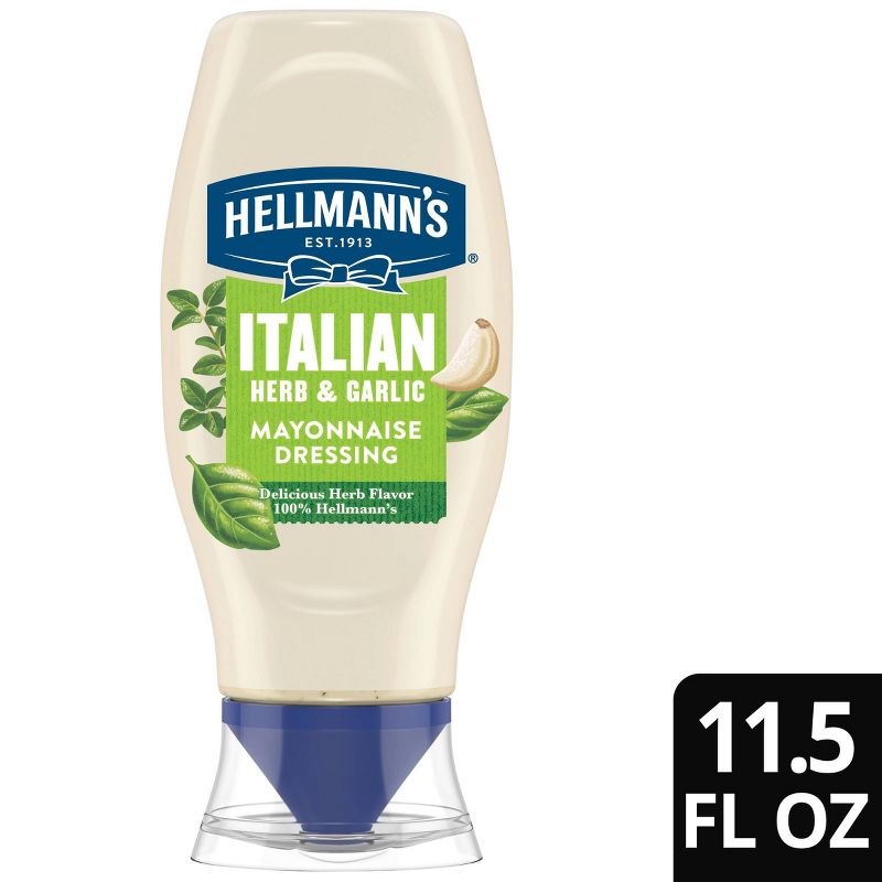 Hellmann&#39;s Italian Herb &#38; Garlic Mayonnaise Spread &#38; Dressing - 11.5oz, 1 of 10