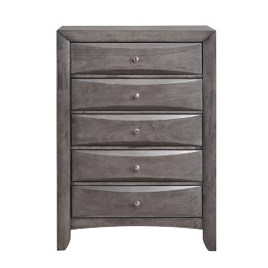 Madison Chest Gray - Picket House Furnishings: 5-Drawer Vertical Storage, Bedroom Organizer - 1 of 4