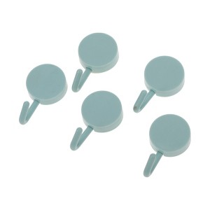 Unique Bargains Utility Colorful Hook Blue 1.97"x1.18" 5Pcs - 1 of 4