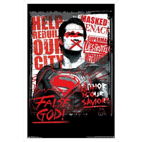 Trends International Dc Comics Movie - Batman V Superman - False God Framed  Wall Poster Prints White Framed Version 