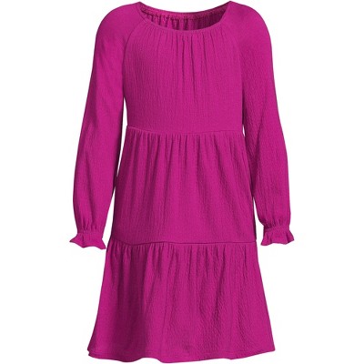 Lands' End Kids Long Sleeve Velvet Dress