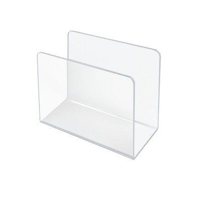 Large Clear Acrylic Desk File Holder Set, 4-Pack