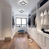 Itopfox Square Modern LED Ceiling Light Fixture, 24W Black Flush Mount Hallway Light for Living Room Bedroom Kitchen Balcony Cloakroom Cool White - 2 of 4