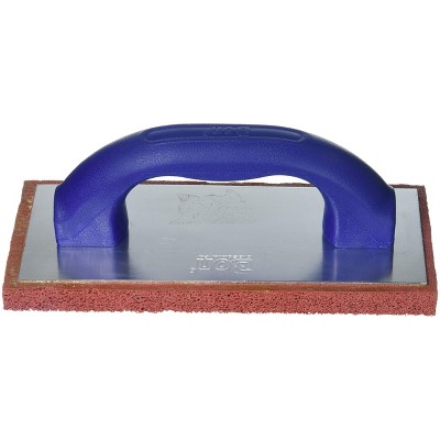 Bon Tool 13-352 Red Rubber Float - 38 - 4-inch X 9-inch- Coarse - Plastic Handle
