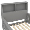 Kumasinova Twin Kids Convertible Bed Frame,Toddler Bed with Pull-Out Design,Guardrails,Storage Headboard,Platform Bed for Children,Adults - 4 of 4