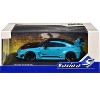 2019 Nissan GT-R (R35) LB-Silhouette Works RHD (Right Hand Drive) Miami Blue with Black Hood and Top - 3 of 3