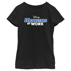 Girl's Monsters at Work Classic Logo Tee T-Shirt - 1 of 4