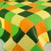 Slickblue 3PC Quilt Set, Hand-Stitched Patch Design, Full/Queen, Reversible, 100% TC Fabric, Multiple Color Options - 2 of 4