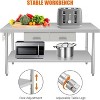 Stainless Steel Workbench WithDrawers, Paper Towel Holder, NSF Work Table with Drawer - 3 of 4