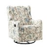 Bernd Transitional Comfy wingback Manual Swivel Glider Recliner with Built-in S-spring and Metal Base | KARAT HOME - 2 of 4