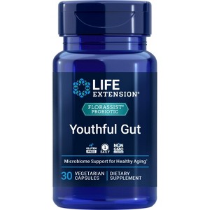 FLORASSIST Probiotic Youthful Gut by Life Extension  -  30 Vegetarian Capsules - 1 of 2