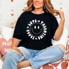 Simply Sage Market Women's Peace Love Valentine Smiley Short Sleeve Garment Dyed Tee - 2 of 4
