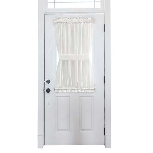 Ellis Stacey 1.5" Rod Pocket High Quality Fabric Solid Color Door Panel, Ice Cream - 1 of 4