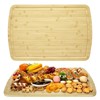Extra Large Bamboo Cutting Board, Reversible Curved Butcher Block with Deep Juice Groove, Kitchen Chopping Board and Serving Tray - 4 of 4