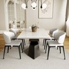 EUREKA ERGONOMIC,Modern Avant-garde Dining Chairs Set of 2, 24.02" L x 22.83" W x 33.1" H,Off-White - 3 of 4