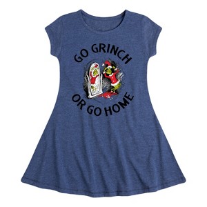 Girls' - Dr. Seuss -  Fit & Flair Cap Sleeve Dress - 1 of 3