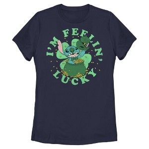 Women's Lilo & Stitch I'm Feeling Lucky T-Shirt - 1 of 4