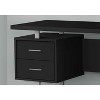 Monarch Specialties Computer Desk Home Office Laptop Left Right Set-Up Storage Drawers 60InchL Work Metal Laminate Black Grey Contemporary Modern - 4 of 4