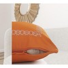 HomeRoots 14" X 36" Orange And Dark Orange 100% Cotton Geometric Zippered Pillow - 2 of 4