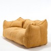 73" Loveseat Soft Bean Bag Chair High Resilience Foam Core Chenille Square Recliner Handle Armrests Gaming Reading TV Living Room - 4 of 4