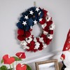 Northlight Wooden Roses Floral Flag Patriotic Wreath - 15" - 2 of 4