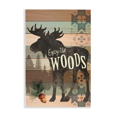 Stupell Industries Enjoy The Woods Patterned Moose, 10" x 15" - image 1 of 4