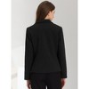 Allegra K Women's Office Notched Lapel Long Sleeve Crop Coat Blazer - 3 of 4