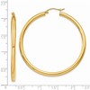 Black Bow Jewelry 3mm, 14k Yellow Gold Classic Round Hoop Earrings, 50mm (1 7/8 Inch) - 4 of 4