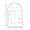44" x 27" x 4" Outdoor Egg Chair Cushion - Sorra Home - 3 of 3