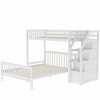 NicBex Twin Over Full Bunk Bed with Guardrail,Loft Bed with Staircase and 3 Storage Grids,Modern Bunk Beds,Noise Reduced Bunk Beds for Bedroom - 2 of 4