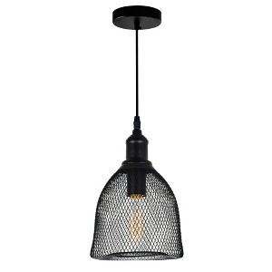 CWI Lighting Drea 1 Light Down Mini Pendant With Black Finish - 1 of 4