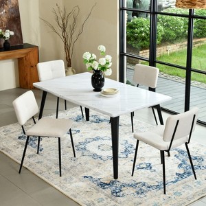 Homy Casa 4-Piece Dining Chair Set, Beige - 1 of 4