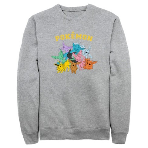 Men's Pokemon Eeveelutions Sweatshirt - Athletic Heather - 2X Large