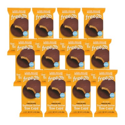 Free2b Foods 35% Cocoa Chocolate Sunflower Butter Sun Cups - Case of 12/1.4 oz