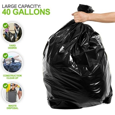 LunaLulinlk 40-45 Gallon Trash Bags, 1.5Mil, Black Heavy Duty Garbage Can Liners 36'' x 44'' (60 Count)