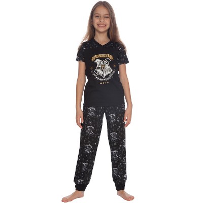 Harry Pottergirls Hogwarts Golden Snitch Crest Athletic Pajama Set