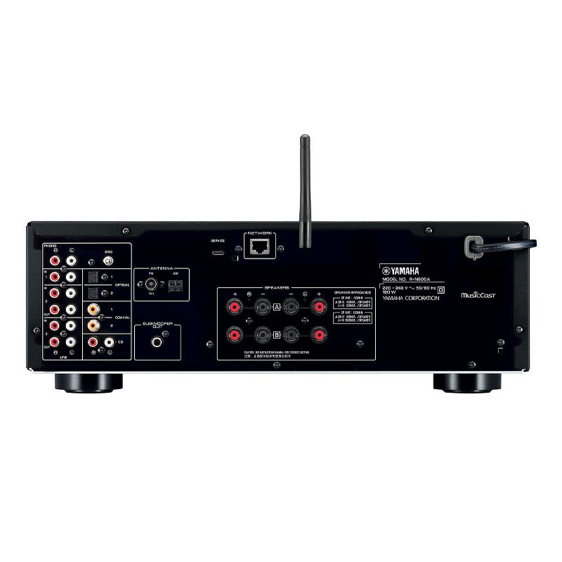 Yamaha R-N600A Stereo Network Receiver with Wi-Fi, Bluetooth, and MusicCast (Black), 2 of 7