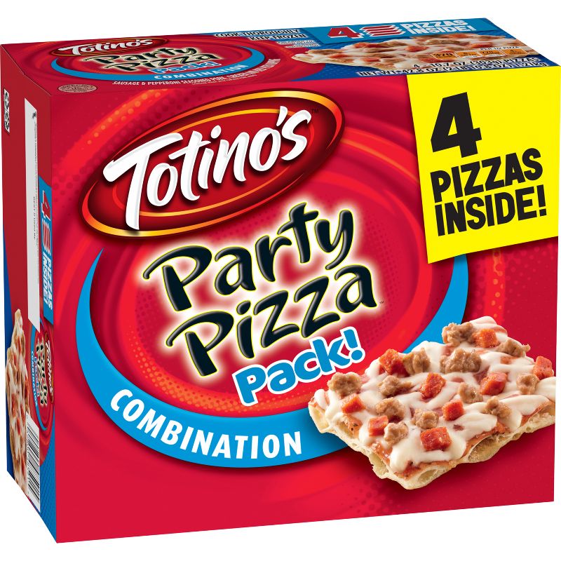 Totino&#39;s Combination Sausage &#38; Pepperoni Frozen Party Pizza - 41.6oz/4pk, 1 of 10