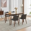 Upholstered Dining Chair with Solid Wood Legs,Wing Backrest for Dining Room,Set of 2 - 4 of 4