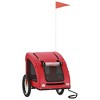 vidaXL Pet Bike Trailer Red Oxford Fabric and Iron - 2 of 4